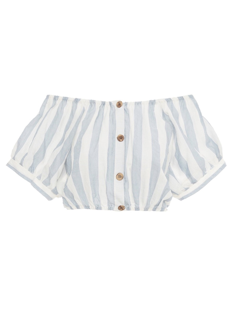 Eberjey Umbrella Stripes Harper Top - Zen Blue/Cloud